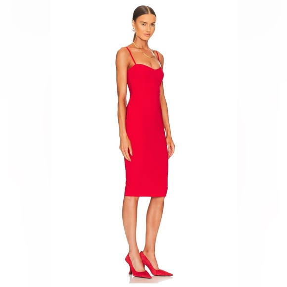NWT Nookie Allure Midi Bodycon Dress Color: Cherry Size: XS revolve - Picture 3 of 8
